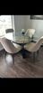 Glass Dinning Room Table with 4 chairs