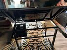 Modern Black Tempered Glass Drafting / Art Table