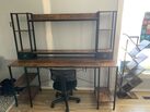 Matching desk and shelf for sale