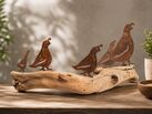 Hand made metal quail on driftwood