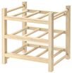 HUTTEN 9-bottle wine rack, solid wood