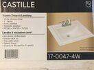 Rectangular white drop-in sink